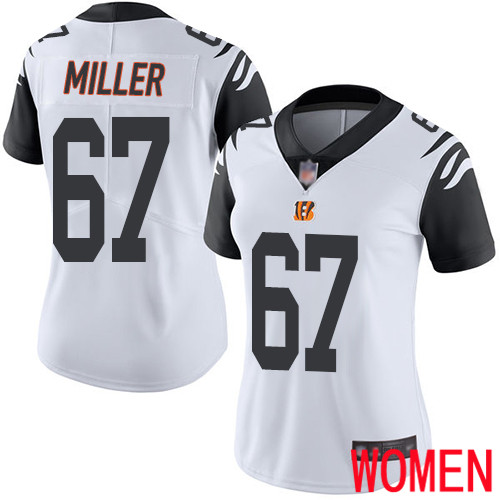 Cincinnati Bengals Limited White Women John Miller Jersey NFL Footballl 67 Rush Vapor Untouchable